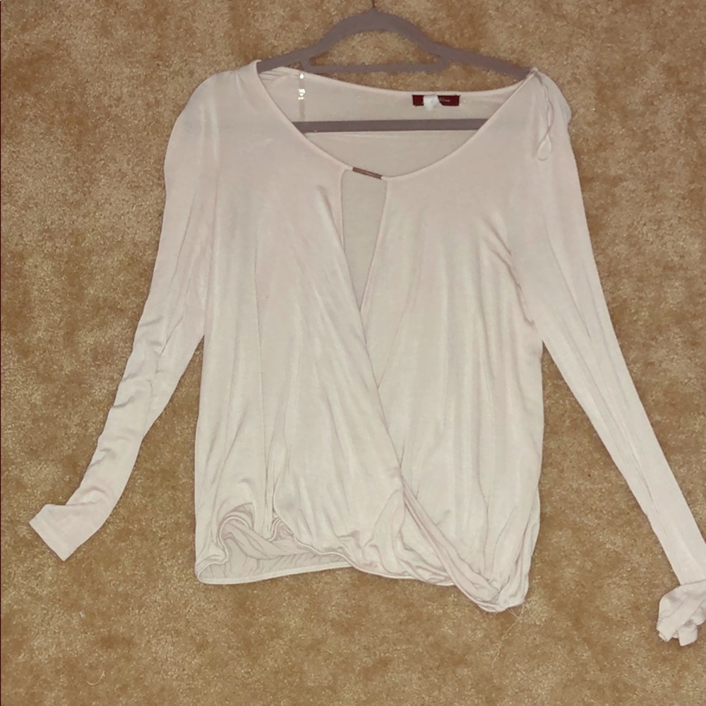Cream Open Front Long Sleeve
